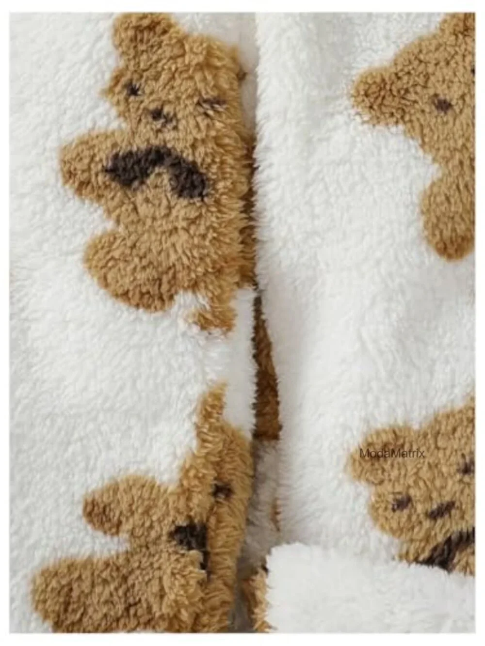 Girls Fuzzy Teddy Bear Sweatpants Elastic Waist Baggy Winter Pants